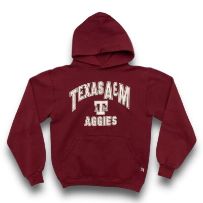 トップス 90s Russell Athletic Texas A&M Hoodie VTG 90s Russell Atheltic Texas A&M Aggies Hoodie Sweatshirt Adult