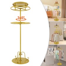 Rotatable Round Garment Rack, Round Clothing Rack, Metal Clothes Hanging Rack