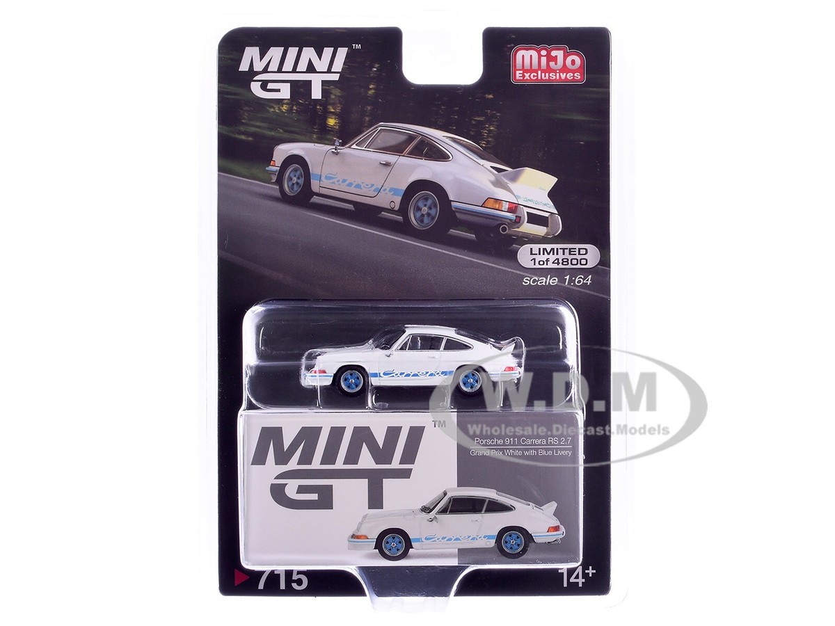PORSCHE 911 CARRERA RS 2.7 GRAND PRIX WHITE 1/64 DIECAST CAR