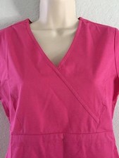  3XL Dickies Medical Uniform Scrub Top EDS Signature Jr. Fit Mock Wrap Pink