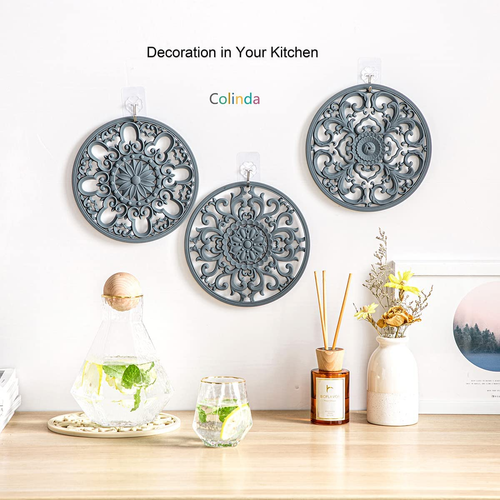 Extra Thick Silicone Trivet Mat for Hot Dishes, Hot Pots and Pans, Pot Holder, H - Picture 4 of 12