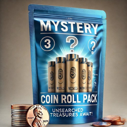 Unsearched Mystery Coin Roll Pack 3 Rolls Penny Nickel Mix Roll unsearched-mystery-coin-roll-pack-3-rolls-penny-nickel-mix-roll