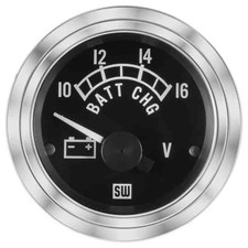 Stewart Warner Deluxe-series Voltmeter Gauge 2-116 In. Diameter Electrical -