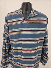 Billabong Surf Pullover Hoodie Large Blue Striped Pockets Lightweight Men