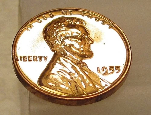 1955 Choice  Proof  Lincoln Wheat Cent Blazing Red Beauty #325 ~