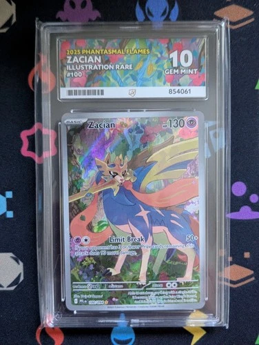 Zacian  [100/094] Phantasmal Flames Illustration Rare Ace Grade 10