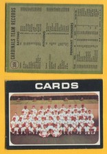 1971 Topps Baseball ~~~ ST. LOUIS CARDINALS TEAM ~~~ No. 308 ~~~ FREE S/H
