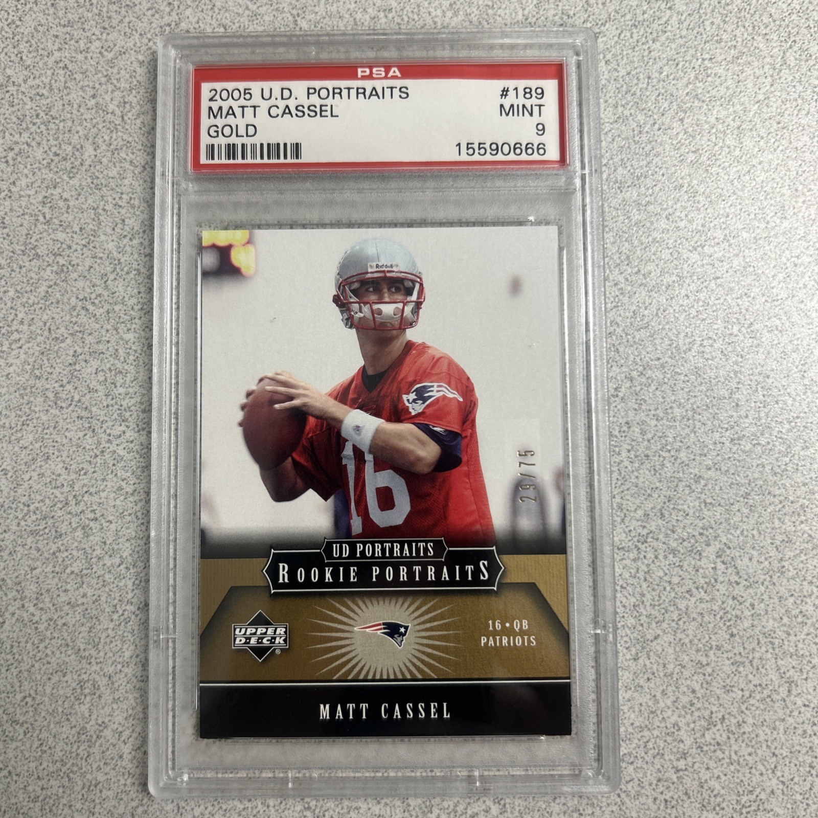 Matt Cassel Upper Deck Portraits #189 Gold
