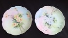 Vintage Set of 2 Hand Painted Limoges 6" Plates