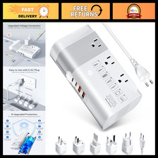 500W Voltage Converter 220V to 110V, Pure Sine Wave Travel Adapter, US/EU Plug,