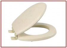 Extra Soft Standard Round Toilet Seat In Beige