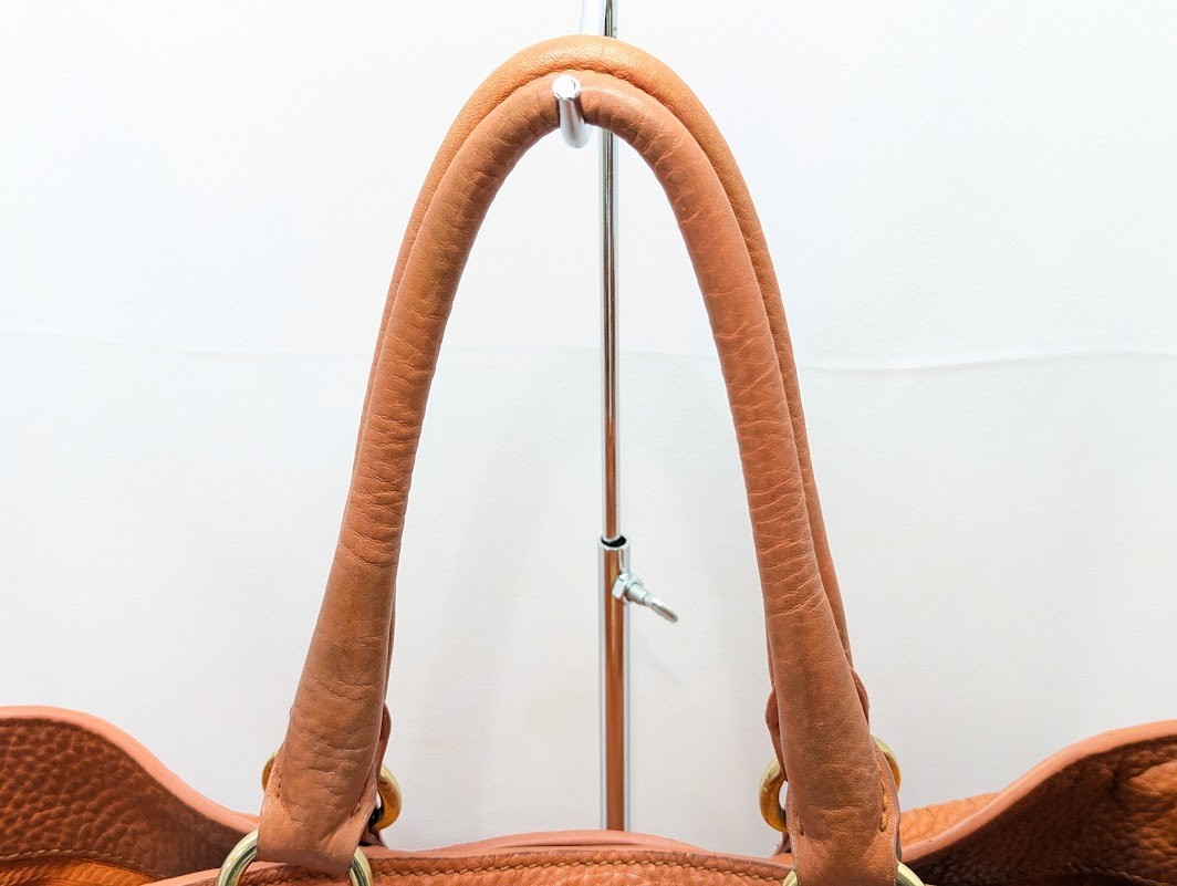 PRADA Vitello Daino Logo Leather 2way Shoulder Tote Bag Orange BN1713 Authentic thumbnail 5