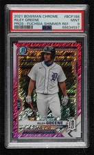2021 Bowman Chrome Prospects Fuchsia Shimmer Refractor Riley Greene PSA 9 n0c