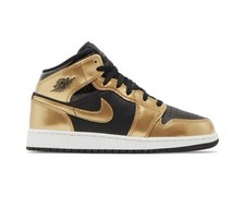 NEW Jordan 1 Mid SE Metallic Gold Black Retro Olympic Medal DR6967-071 Size 6