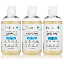 Antibacterial Body Wash, 8 oz 3-Pack - Gentle  8 Fl Oz Pack of 3 