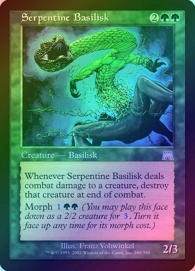 Serpentine Basilisk Foil (280) Onslaught ONS MTG Magic