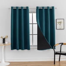 100 Blackout Curtain 2 Panels Set,Thermal Insulated Window Drapes for Bedroo...