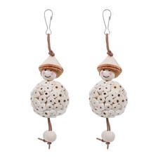 6 pcs Bird Toys for Parakeets | Wood Foraging Toy Hanging Set | Safe Chewing