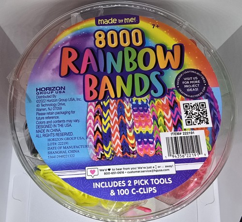 8000 Rainbow Loom Bands New