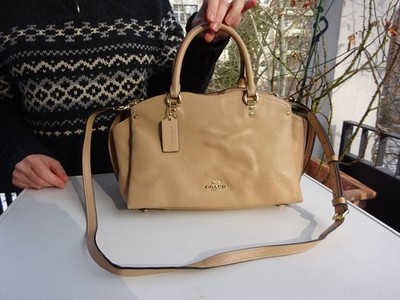 COACH 67711 DREW SATCHEL Premium Damen Schultertasche Leder Buche Italy f.Neuw