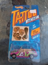 MATTEL Hot Wheels Tattoo Machines SKULL RIDER 3492-710 MOC 1992