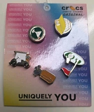 Crocs Jibbitz Charms "19th Hole" Golfing 5 Pack ~ New