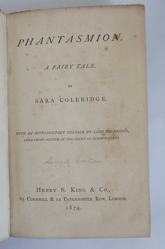 Phantasmion, A Fairy Tale, Sara Coleridge, 1874, 2nd edition - Imagen 3 de 16