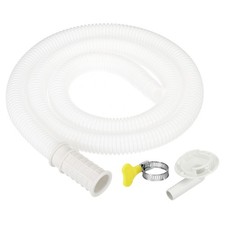 3.3ft Air Conditioner Drain Hose Kit Hose with Clamp Connector 1 White