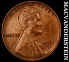 1931 Lincoln Wheat Cent - Scarce  High Grade  Lustrous  No Reserve  #J9460