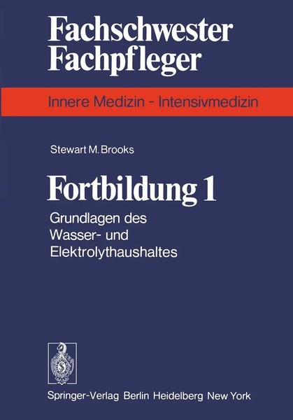 Fortbildung 1 Grundlagen Des Wasser- Und Elektrolythaushaltes S. M. Brooks Buch-image