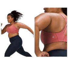 Lululemon AirSupport Bra Ultralu Brier Rose Pink Puff Sports High Impact 32DD