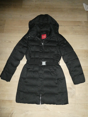 EDC by ESPRIT warmer Daunen Stepp-Mantel Parka Kapuze Gürtel Gr.38 /M **TOP** A0