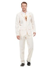 Smiffys Roaring 20s Gent Costume, White Size XL 
