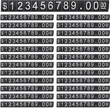 100 Sets Price Display Cube Number Letter Price Tag Cube Blocks Adjustable Co...