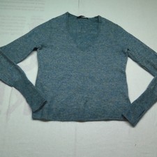 Peruvian Connection Womens Blue Baby Alpaca Pullover Sweater Size L