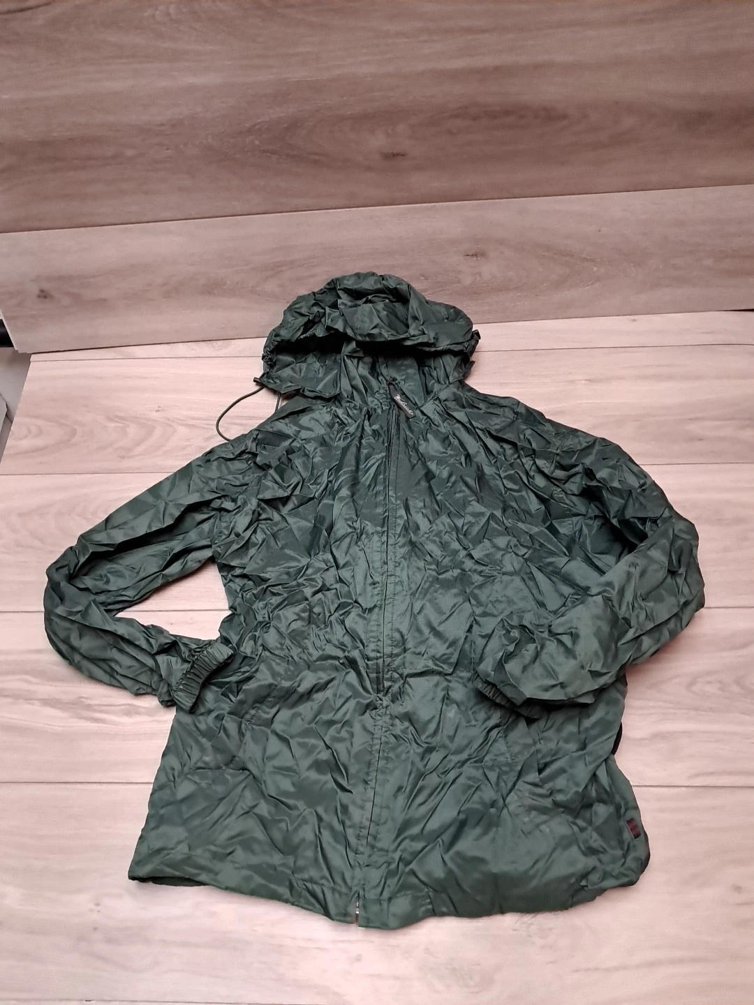 Woolrich Dark Pine Jacket Men’s Medium Packable Hood Coat Lightweight Vintage