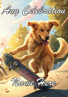 nai299 Labrador Retriever Skateboard Geburtstagskarte Väter Mutter jeder Anlass