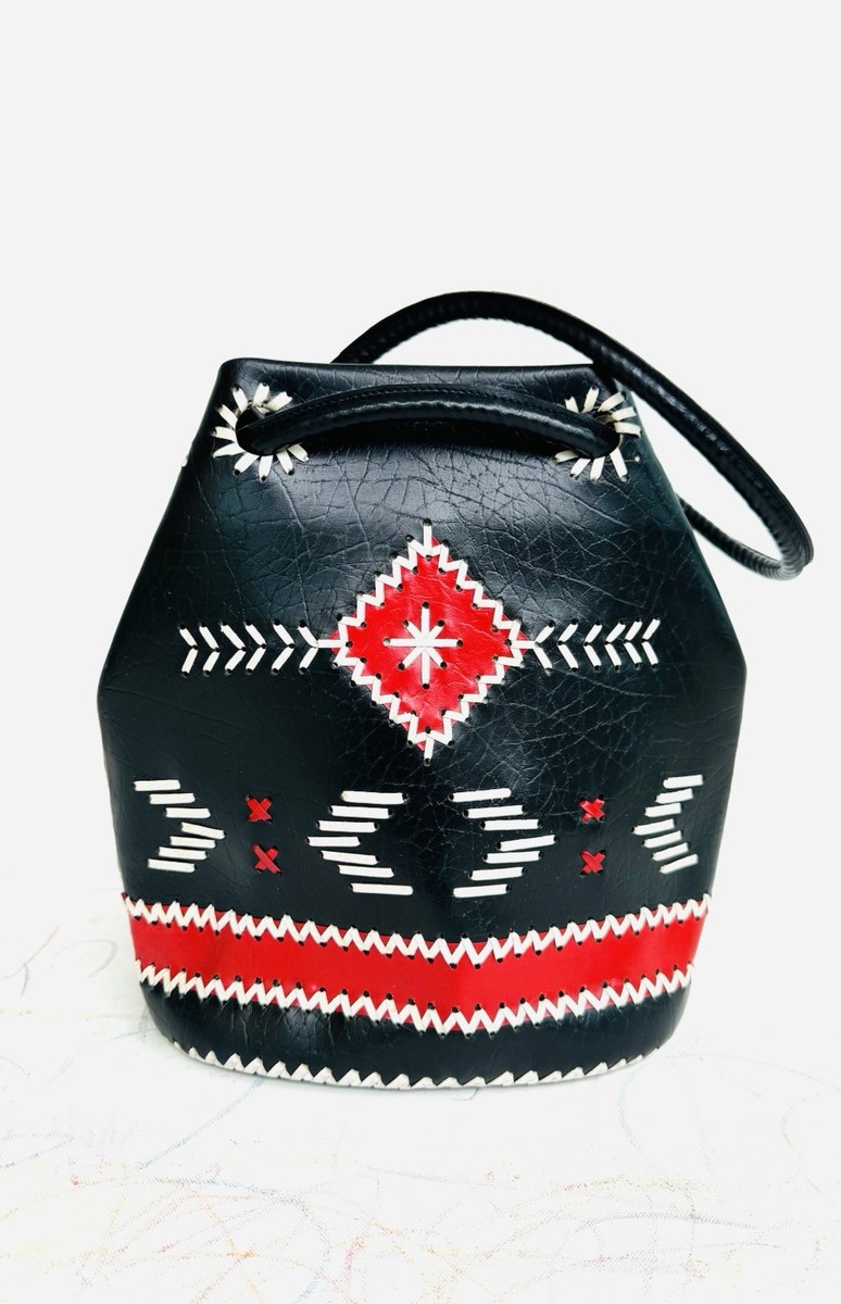 Vintage 1970's Handwoven Leather Shoulder Bag | eBay