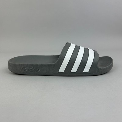 Adidas Sliders Freizeit Outdoor Urlaub Pool Dusche Strand Weiß Slide Schuhe UK8