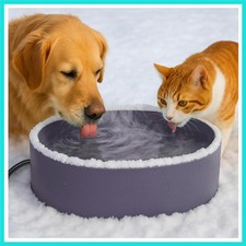Pet Heated Bowl for Dog,Cat Warming Water Bowl with Chew Resistant Power Cord...