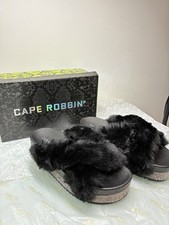 Cape Robbin Black Rhinestone Slippers, Brand new with box. Size 9