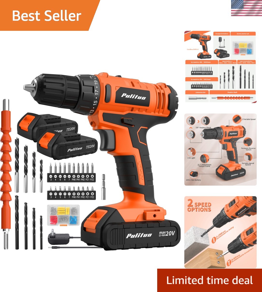 With Led & Keyless Chuck - Perfect For Home Projects