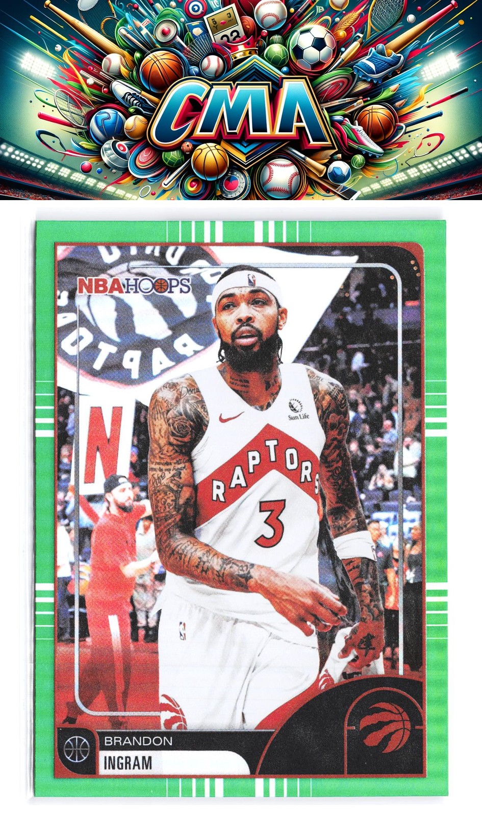 2025-26 Hoops #224 Brandon Ingram Green Hoops