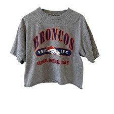 Vintage Denver Broncos Terrell Davis 30 Crop Shirt Womens L Gray Nfl 90s Vintage Denver Broncos Terrell Davis 30 Crop Shirt Womens L Gray Nfl 90s