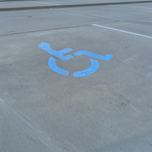 Wiederverwendbare Rollstuhlparkplatz-Schablone wiederverwendbar für Parkplätze - Afbeelding 7 van 8