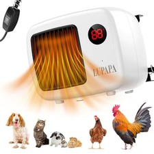 Thermostatic Dog House Heater with Anti-Bite Wires, Wall-Mounted Pet Heater with
