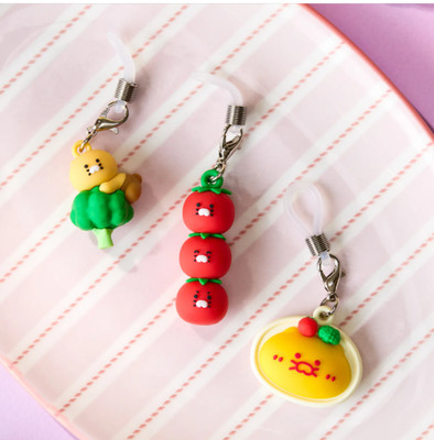 Kakao Friends Choonsik Choon Dorak Decoring Figure 3P SET Keychain Cham Keyring