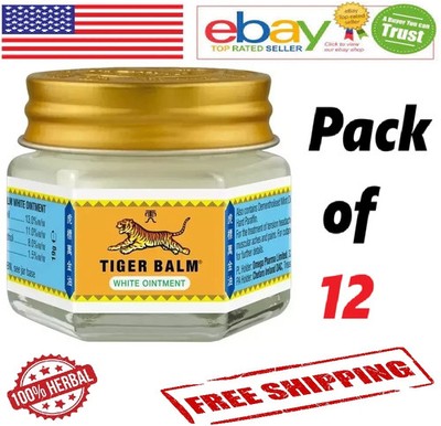 12X Tiger Balm White Super Strength Pain Relief Ointment 21ml. With Free Ship