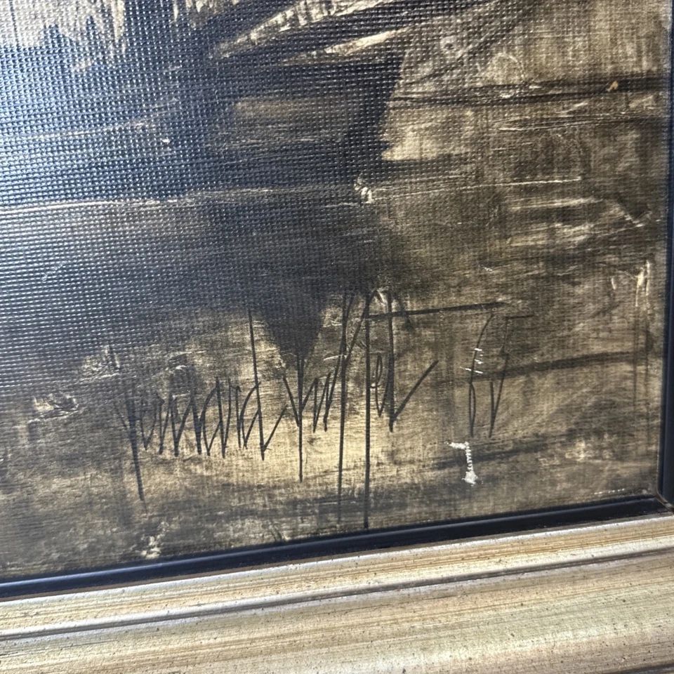 Impresión artística litográfica enmarcada Bernard Buffet, The Black Ships, mediados de siglo Foto 4 de 4