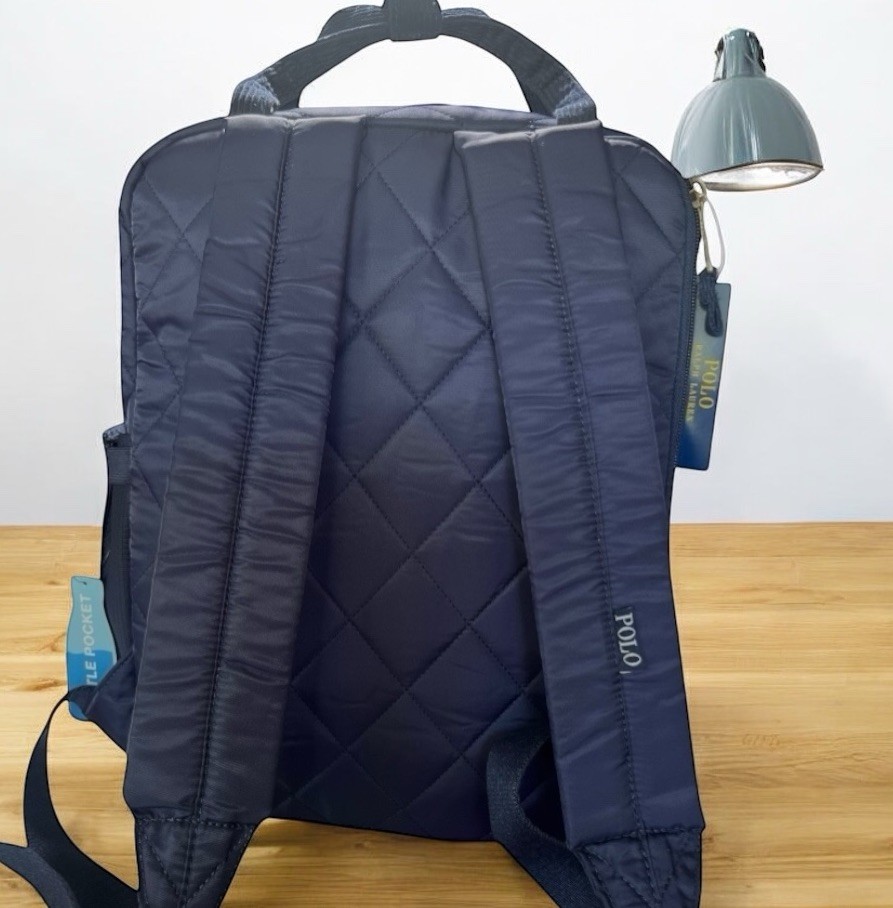 Polo Ralph Lauren Backpack Embroidered Red Pony Navy Blue